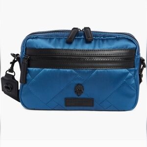 NWT- KURT GEIGER London Med Quilted Nylon Denim Blue Crossbody Bag
